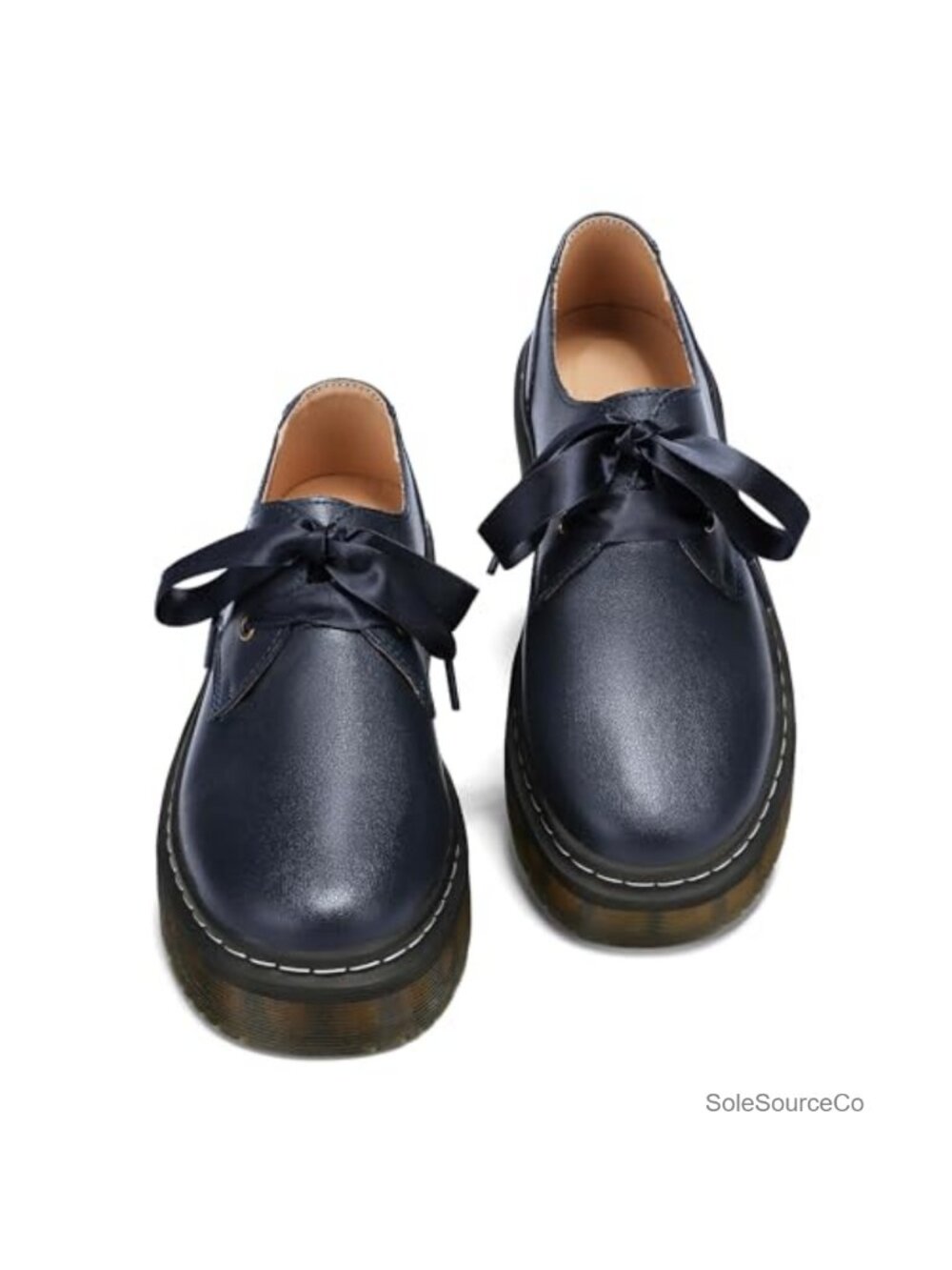 Women Lace-up Platform Chunky Loafers Lug Sole Oxford Dress Shoes